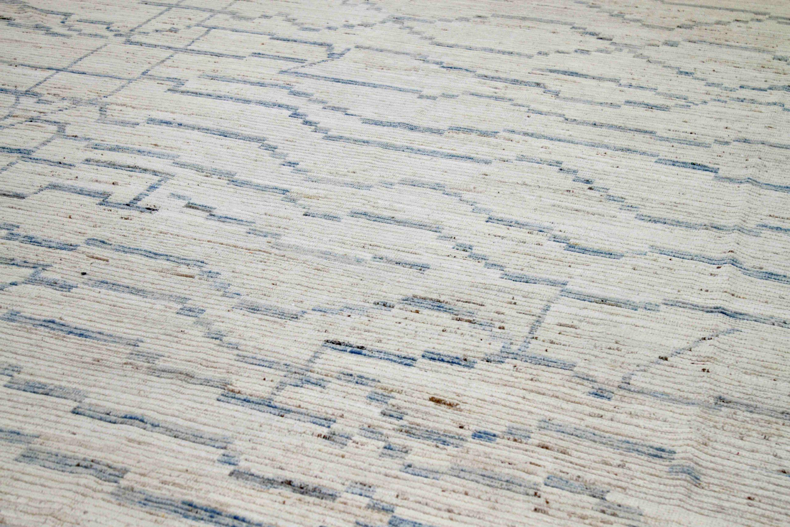 Tappeti marocchini Afghanistan Circa 1990 - Lana Grigio Avorio Design - 89891 In condizioni ottime in vendita a Dallas, TX