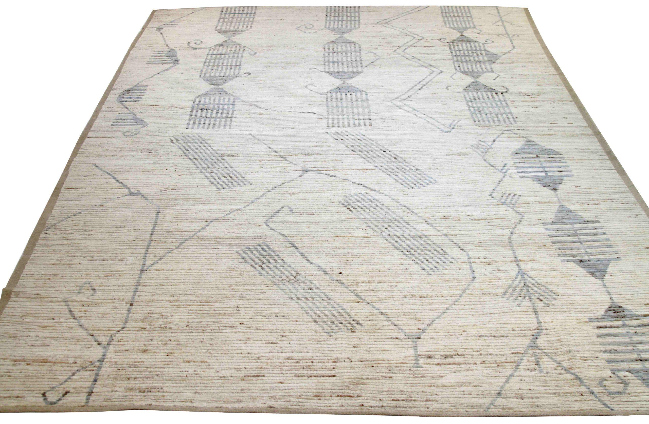 Discover the elegance of Afghanistan Moroccan featuring Area Rugs in Circa 1990. Designed with Wool and GrayIvory, this exclusive design is perfect for enhancing your space.