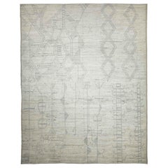 Tapis marocains d'Afghanistan datant d'environ 1990, motif ivoire en laine - 89834