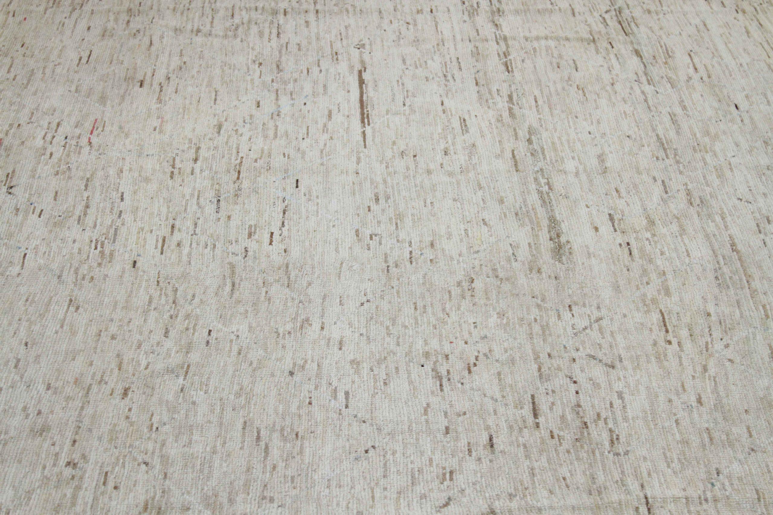 Marokkanische Afghanistan-Teppiche Circa 1990 - Wolle Elfenbein Design - 89847 (Afghanisch) im Angebot
