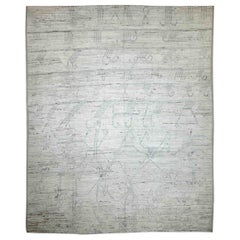 Marokkanische Teppiche aus Afghanistan, ca. 1990 – elfenbeinfarbenes Wolldesign – 89896