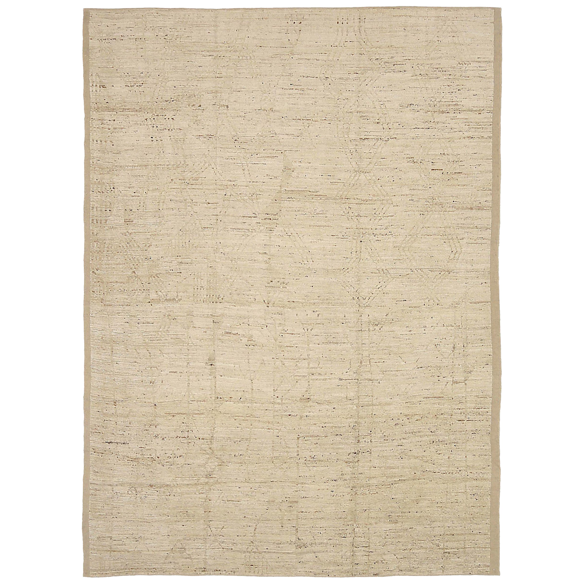 Tapis marocains d'Afghanistan datant d'environ 1990, motif ivoire en laine - 92236