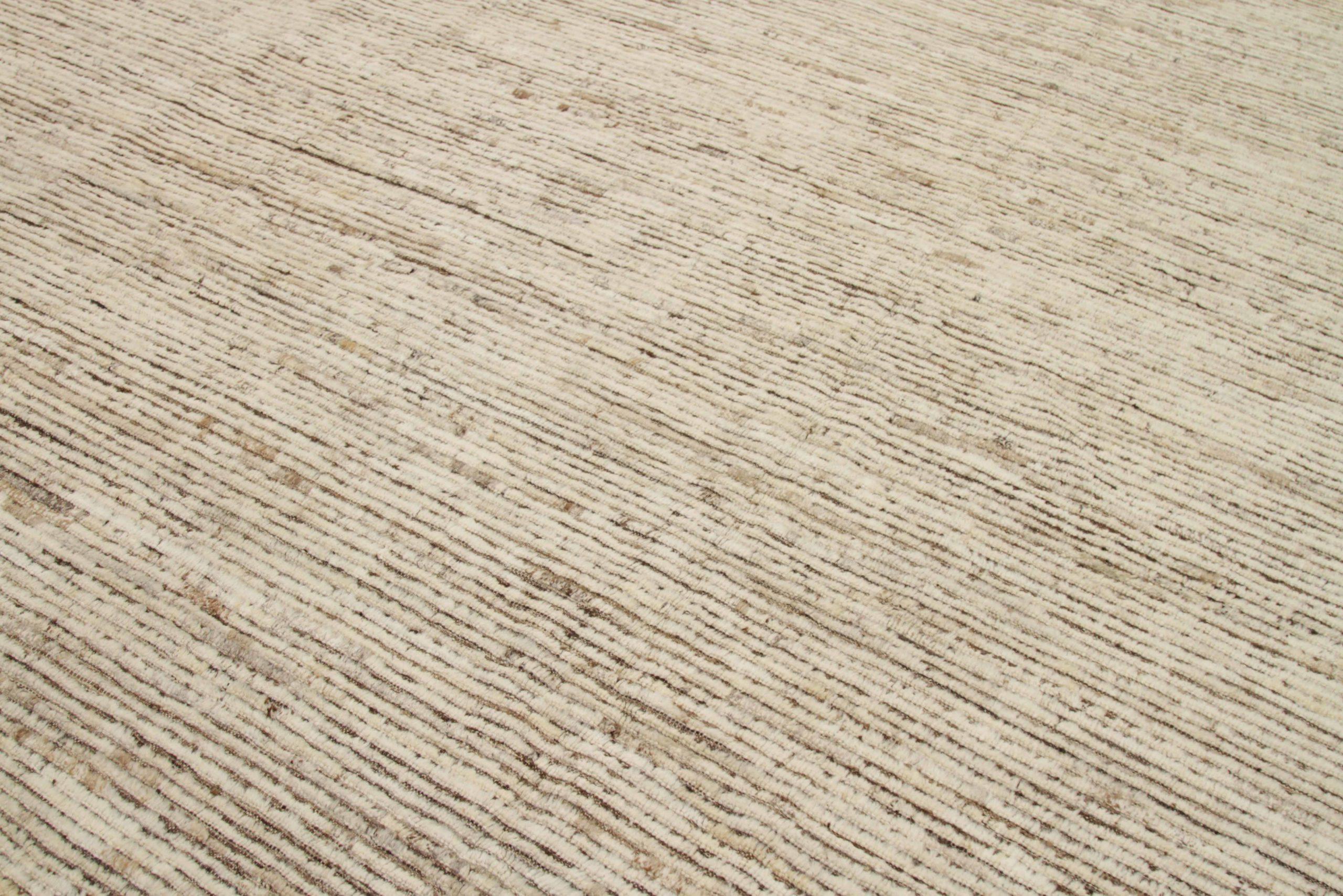Afghanistan Moroccan Area Rugs Circa 1990 - Wool Ivory Design - 92265 In Excellent Condition For Sale In Dallas, TX