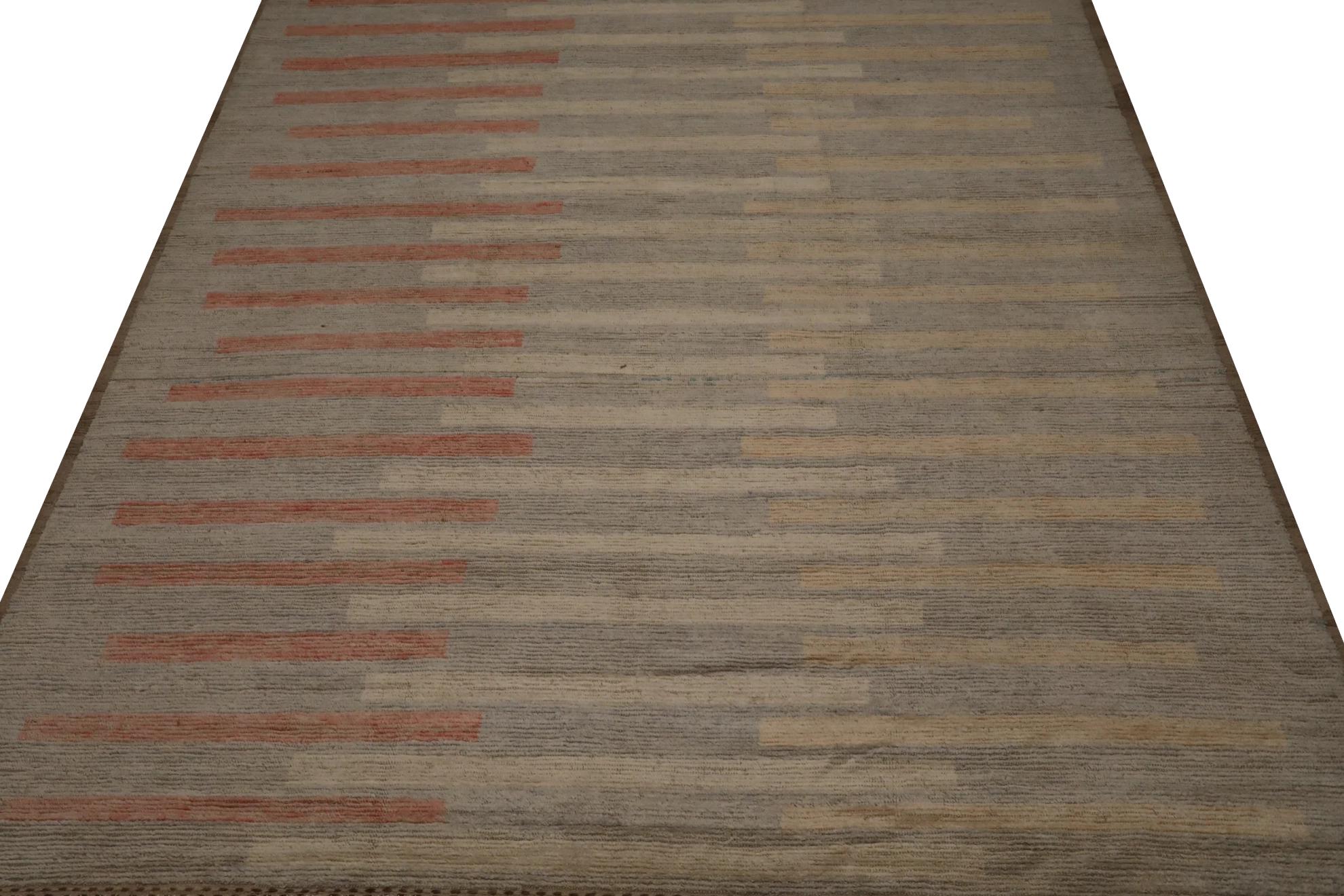 Entdecken Sie die Eleganz der marokkanischen Teppiche aus Afghanistan, die um 1990 entstanden sind. Dieses exklusive Design aus Wolle und ElfenbeinPinkTaupeGelb ist perfekt, um Ihren Raum zu verschönern.