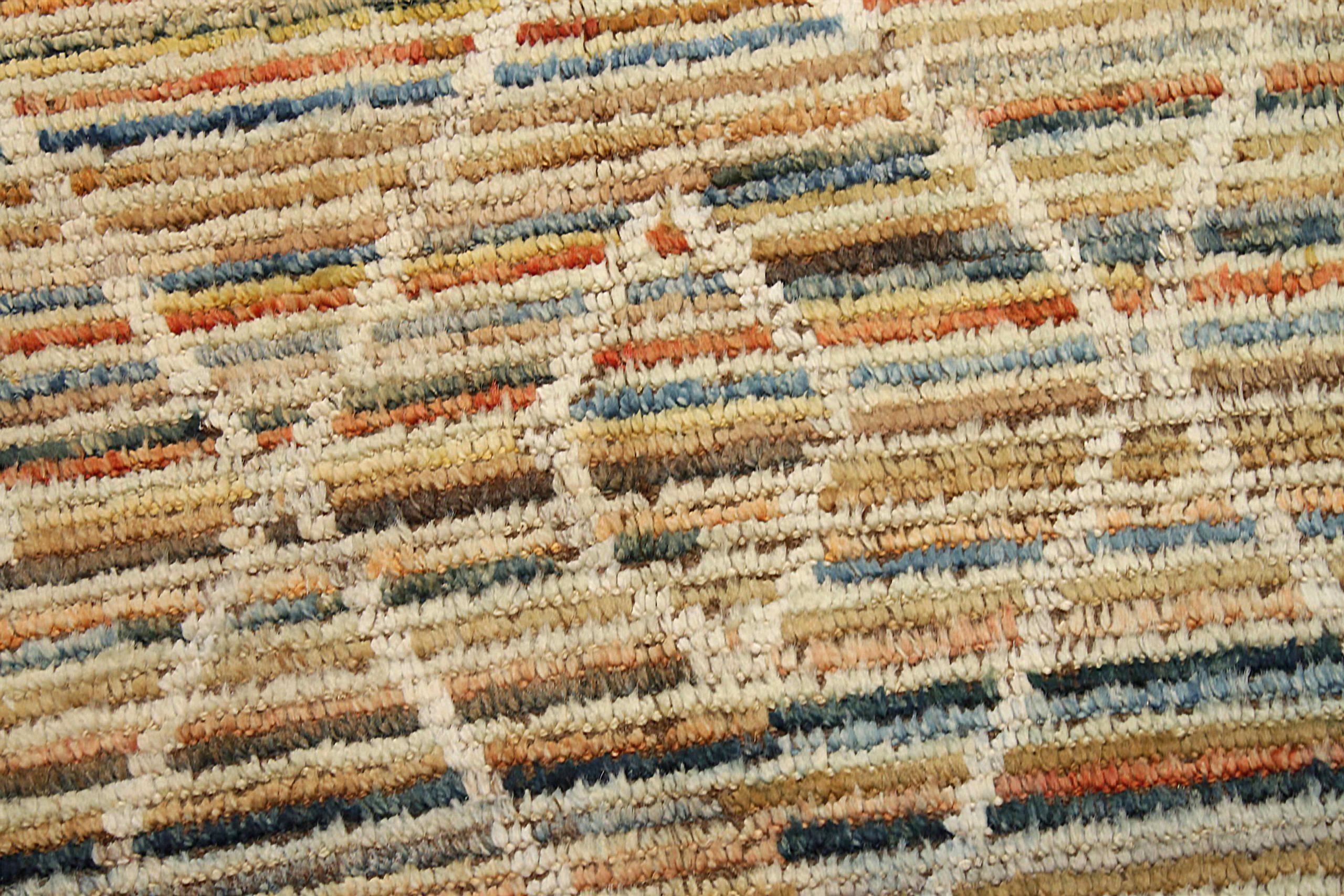 Afghanistan Moroccan Area Rugs Circa 1990 - Wool Ivory Pink Yellow - 90418 For Sale 1