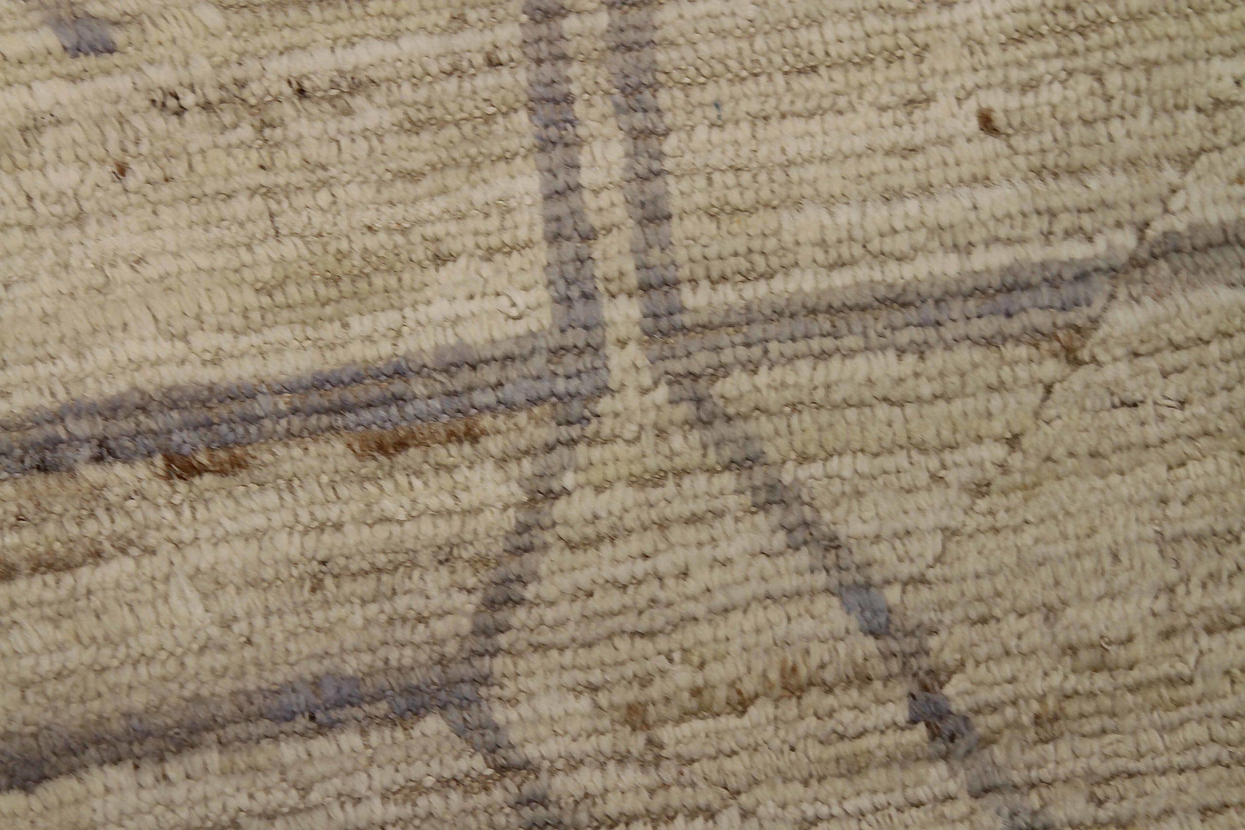 Laine Tapis marocains d'Afghanistan datant d'environ 1990, motif de revers en laine ivoire - 90515 en vente