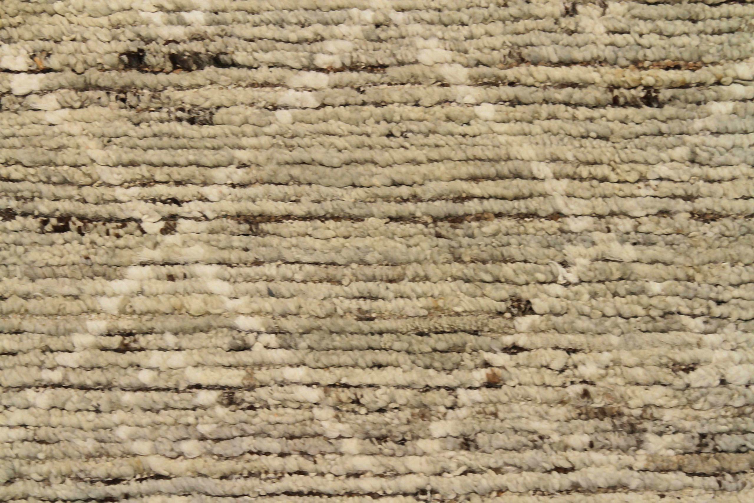 Marokkanische Afghanistan-Teppiche Circa 1990 - Wolle Elfenbein Taupe Design - 90575 (20. Jahrhundert) im Angebot