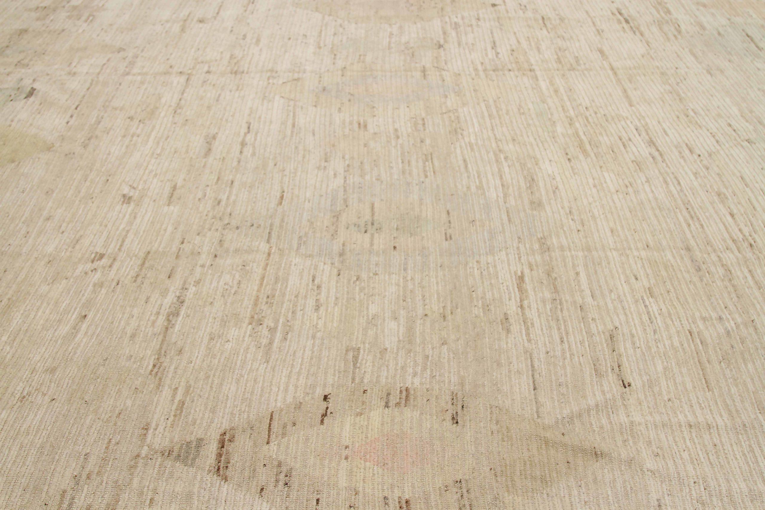 Marokkanische Afghanistan-Teppiche Circa 1990 - Wolle Elfenbein Taupe Design - 92222 (Afghanisch) im Angebot