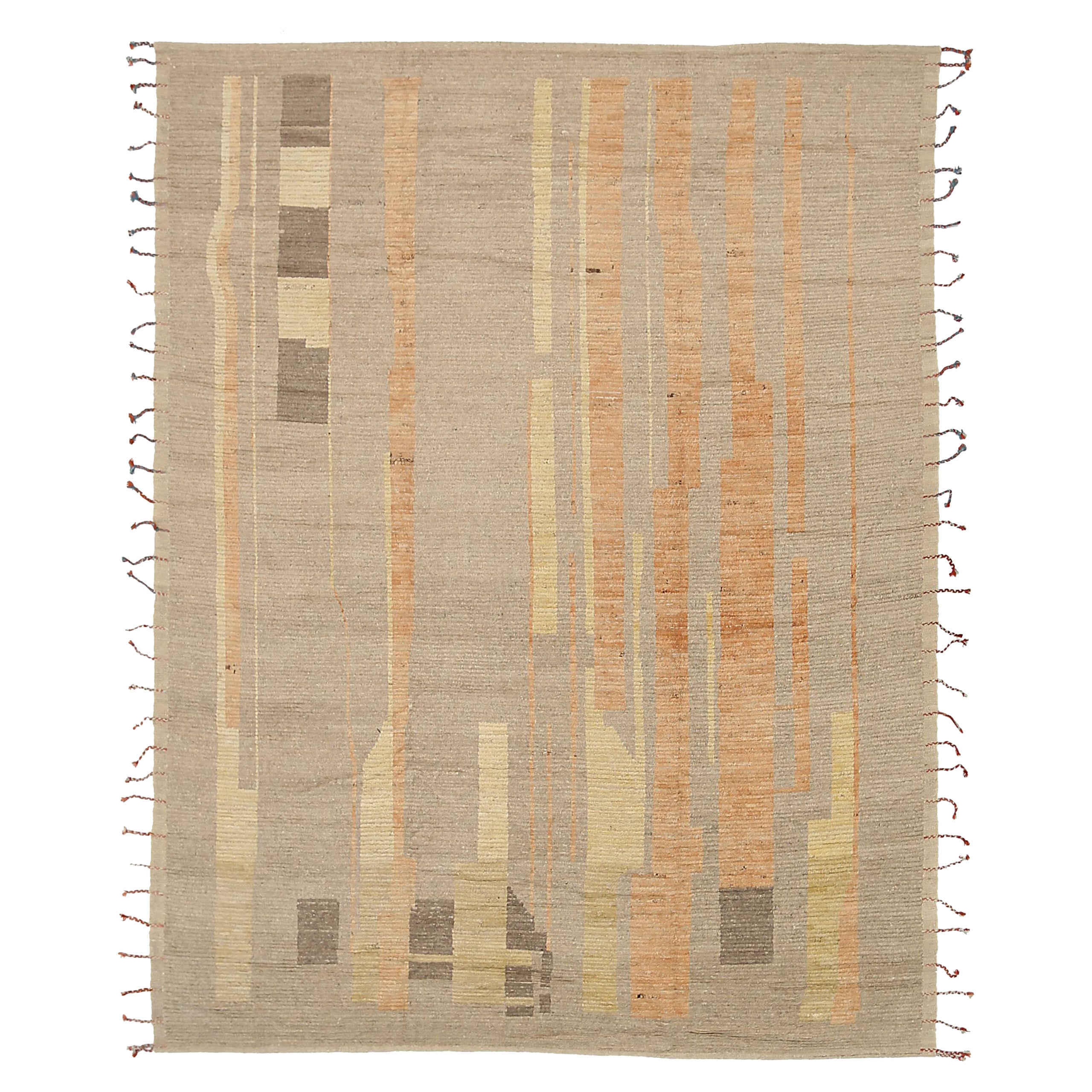 Tappeti marocchini Afghanistan Circa 1990 - Lana Arancione Taupe Giallo - 92217