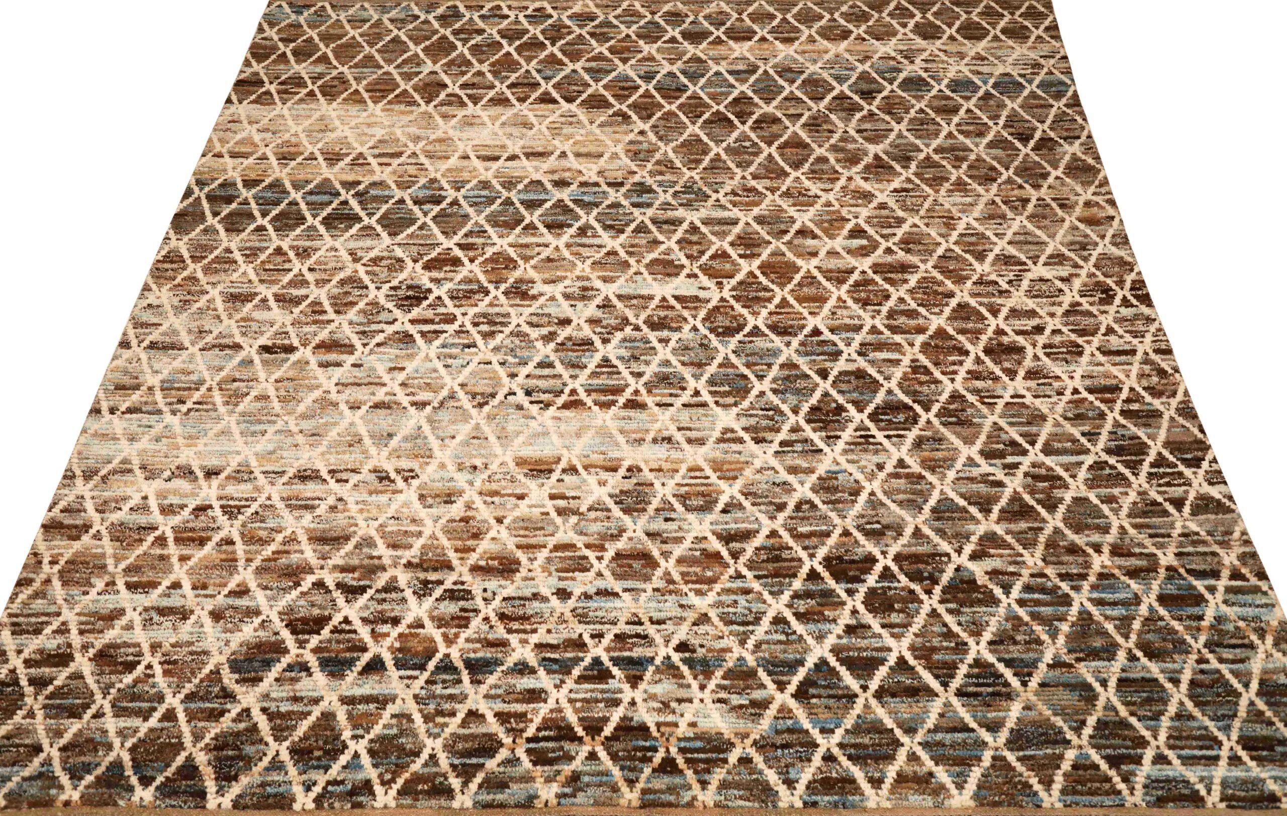 Discover the elegance of Afghanistan Moroccan featuring Area Rugs in Circa 1990. Designed with Wool and BlueBrownIvory, this exclusive design is perfect for enhancing your space.