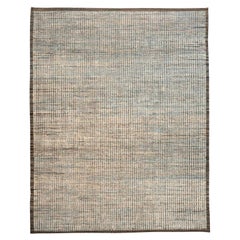 Tappeti Afghanistan Moroccan Area Rugs - Lana Blu Marrone Avorio Design - 96410