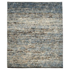 Tappeti Afghanistan Moroccan Area Rugs - Lana Blu Marrone Avorio Design - 96418