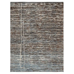 Tappeti Afghanistan Moroccan Area Rugs - Lana Blu Marrone Avorio Design - 96491