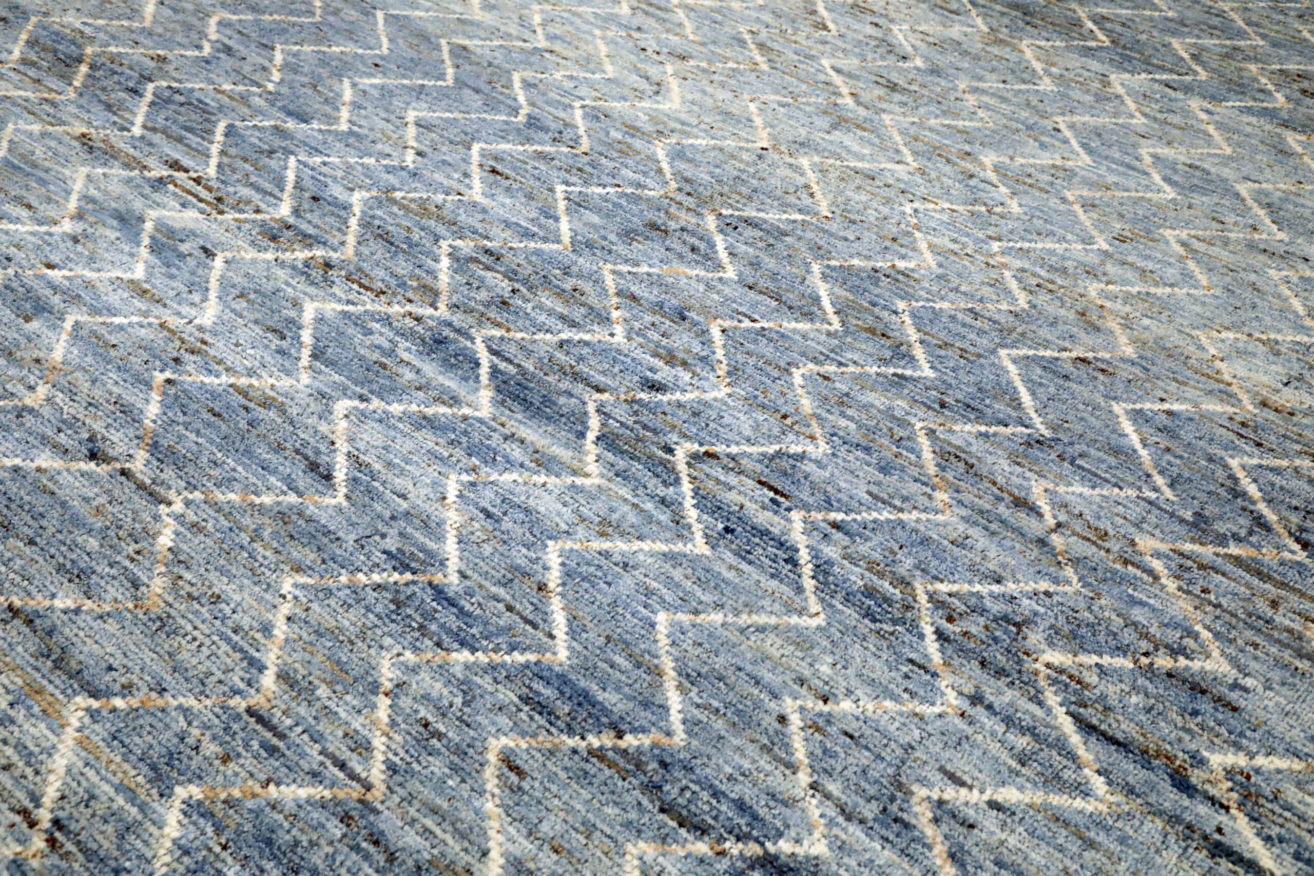 Afganistán Alfombras Marroquíes - Lana Diseño Azul - 96486 Tribal en venta