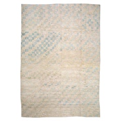 Tappeti Afghanistan Moroccan Area Rugs - Lana Blu Avorio Design - 93654