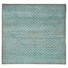 Tappeti Afghanistan Moroccan Area Rugs - Lana Blu Avorio Design - 96374