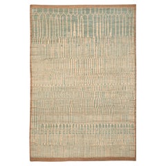 Tappeti Afghanistan Moroccan Area Rugs - Lana Blu Avorio Design - 96459