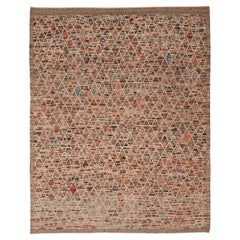 Tappeti Afghanistan Moroccan Area Rugs - Lana Blu Avorio Rosa Rosso - 96431