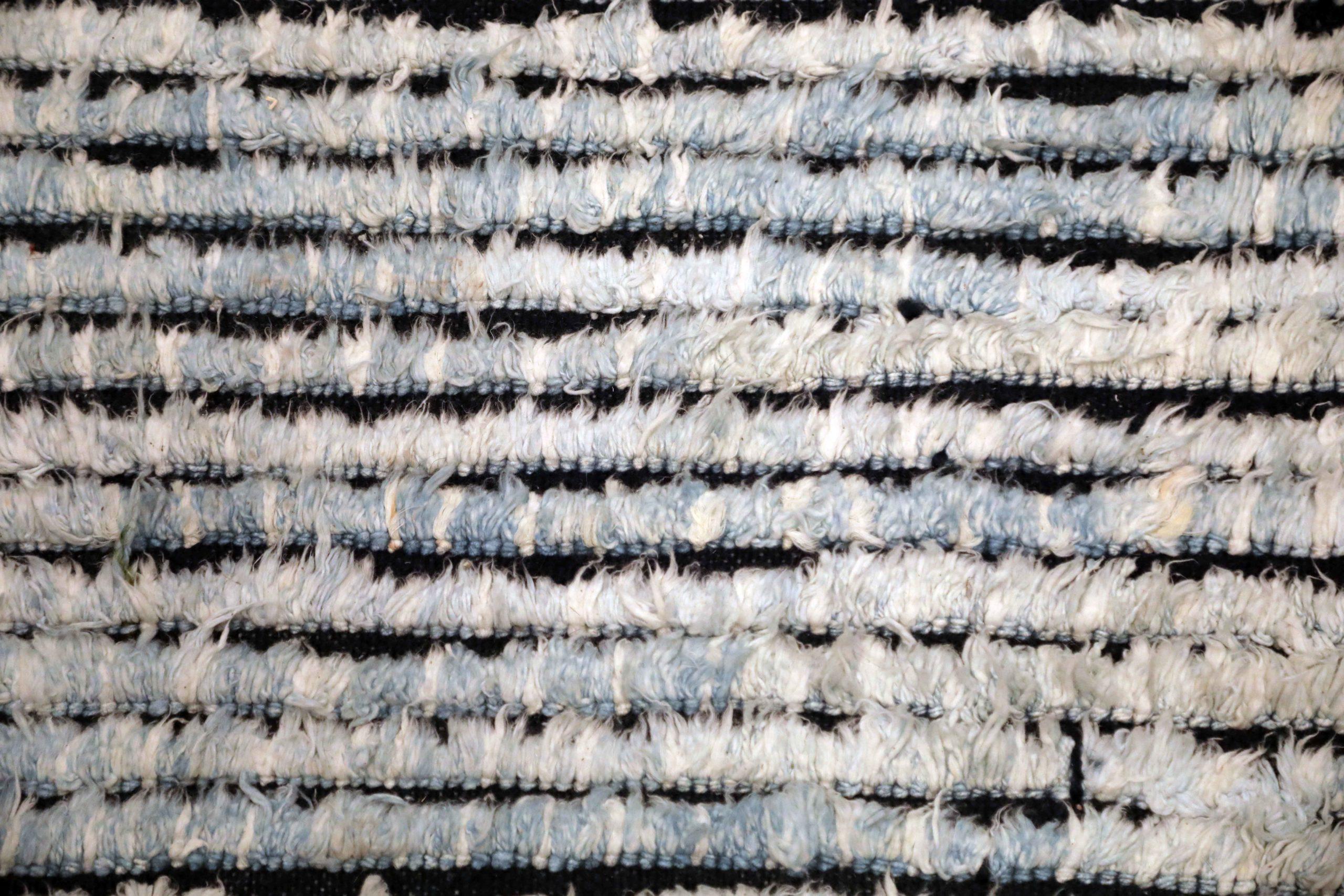 Afghano Tappeti Afghanistan Moroccan Area Rugs - Lana Blu Design-Light - 93650 in vendita