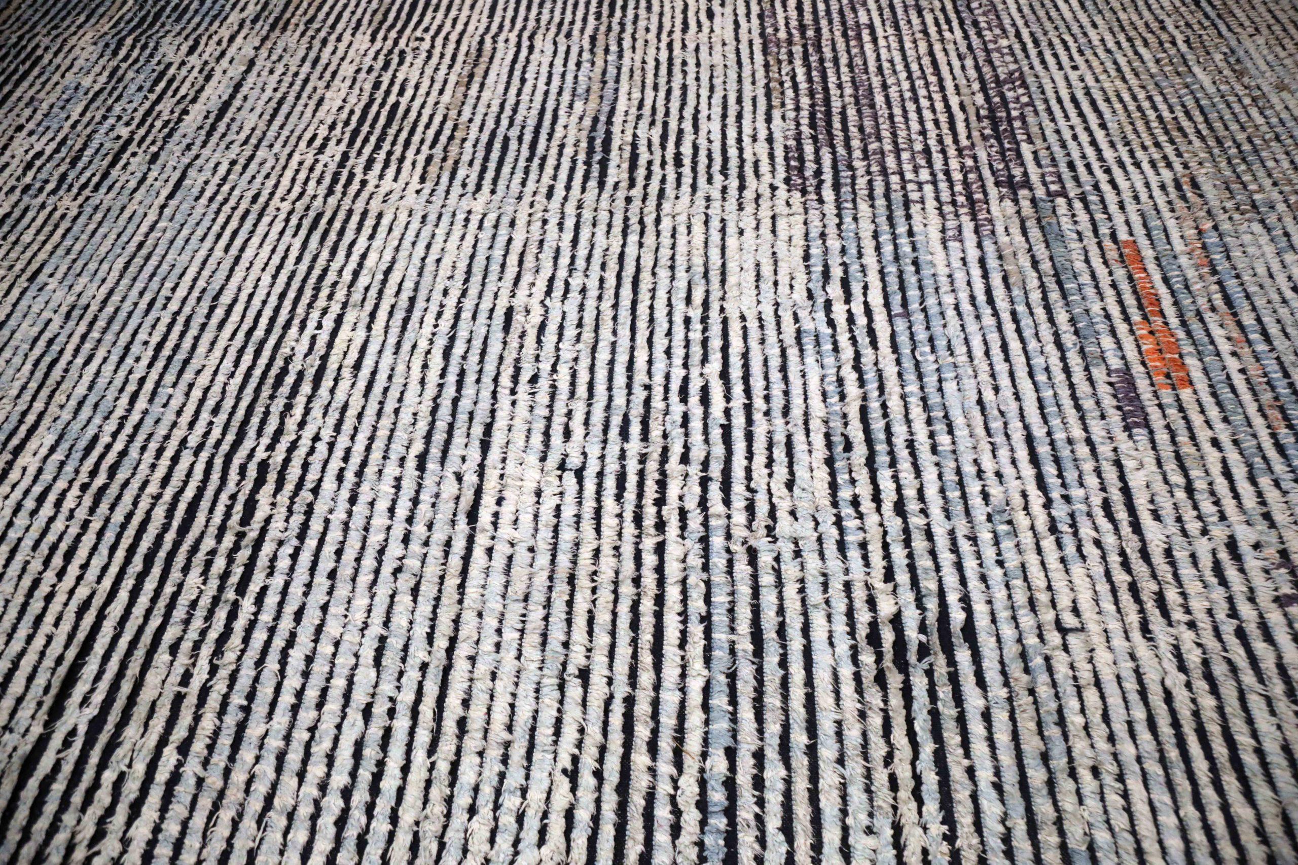 Tappeti Afghanistan Moroccan Area Rugs - Lana Blu Design-Light - 93650 In condizioni ottime in vendita a Dallas, TX