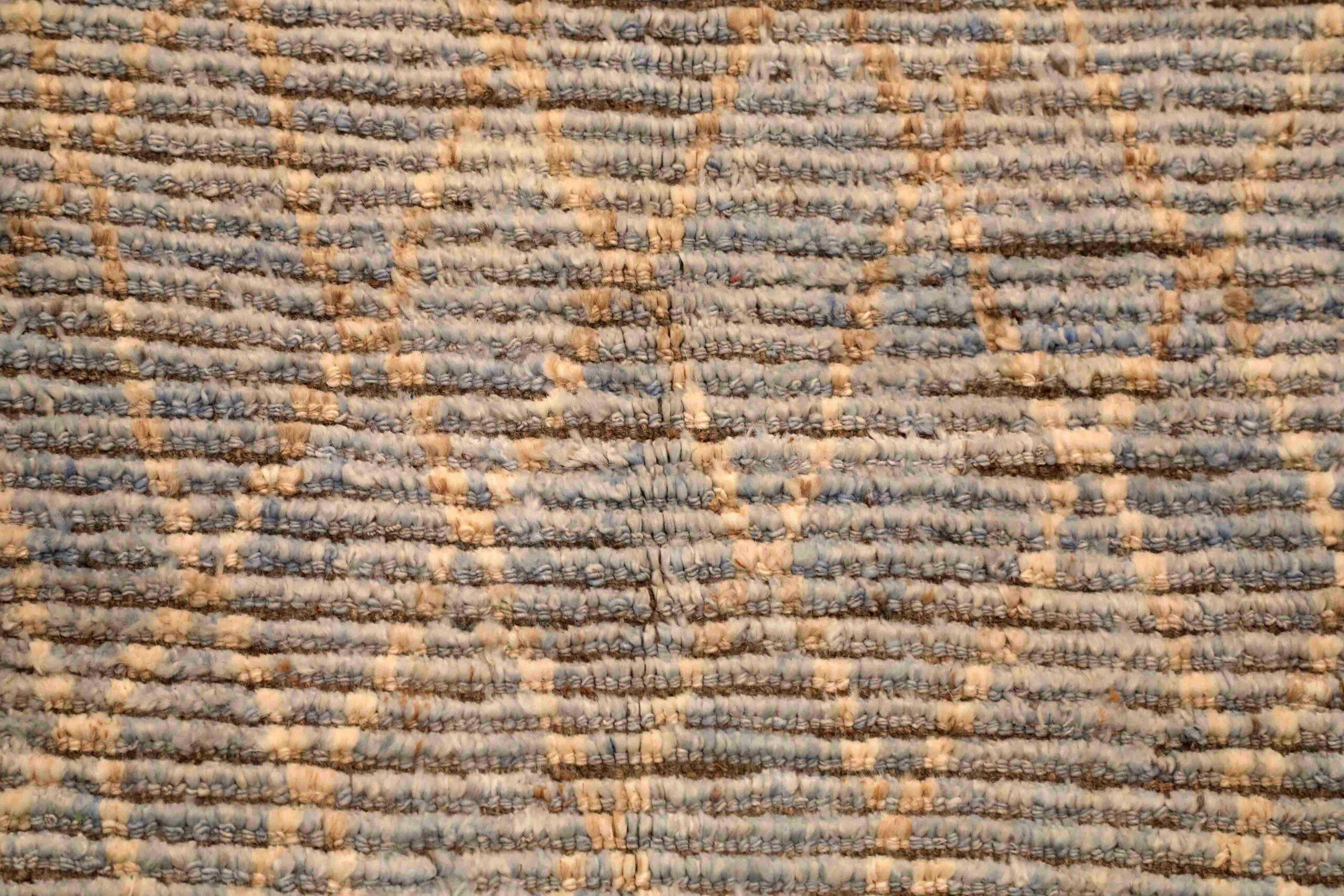Afghanistan Marokkanische Teppiche - Wolle Blau Gelb Design - 96451 (Afghanisch) im Angebot