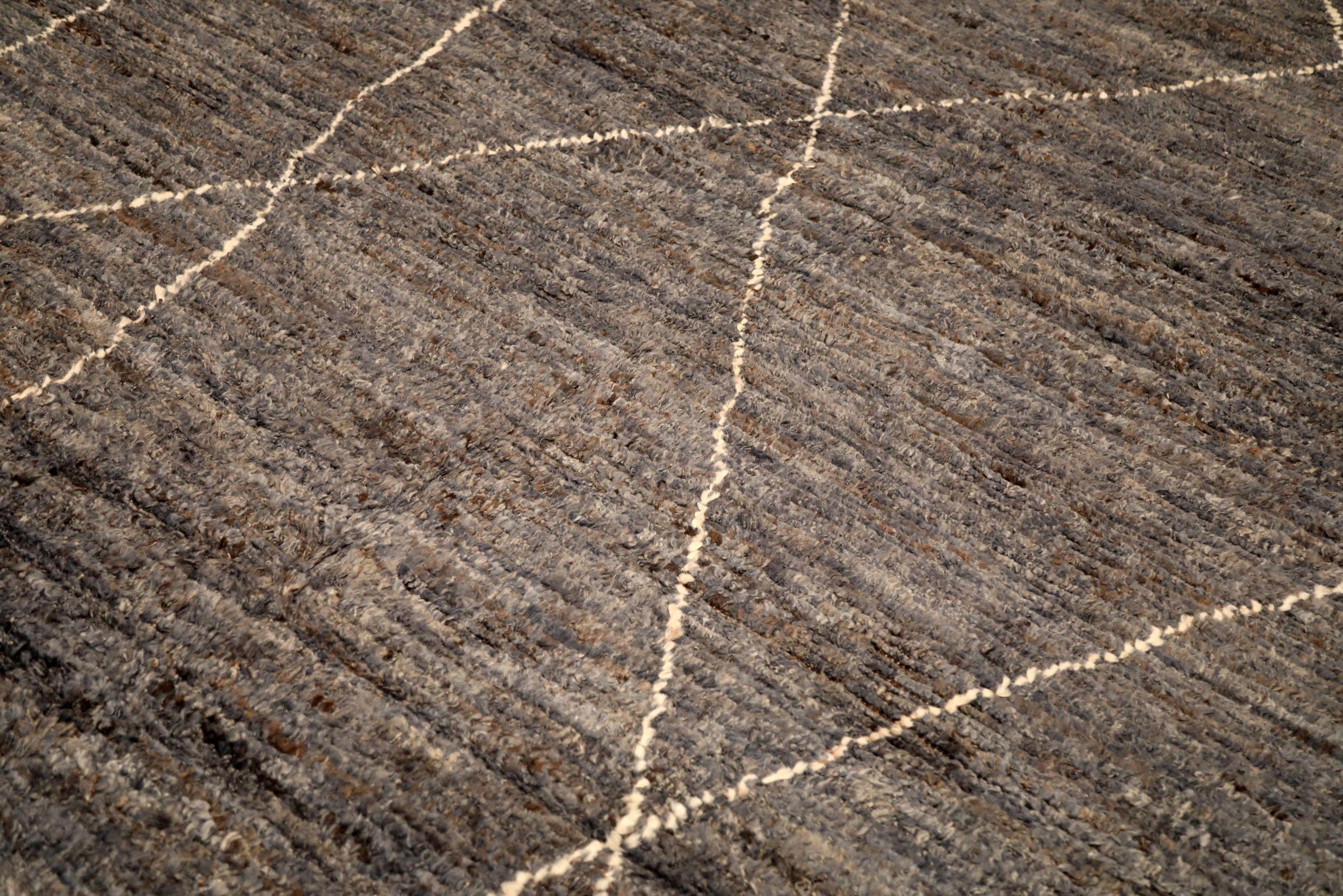 Afghanistan Marokkanische Teppiche - Wolle Brown Design - 94334 (Stammeskunst) im Angebot