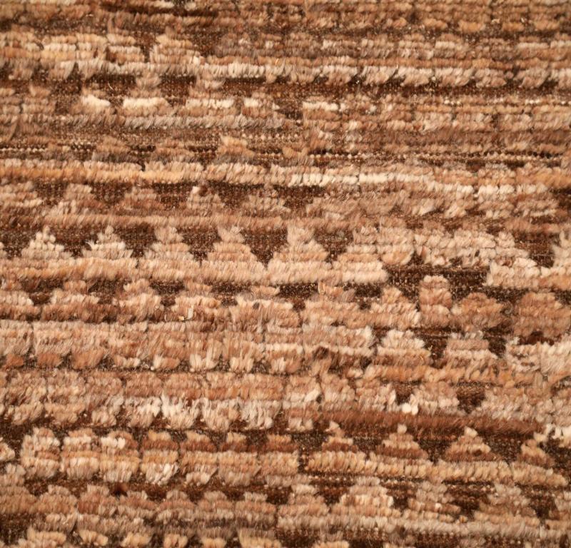 Tribale Tappeti Afghanistan Moroccan Area Rugs - Wool Brown Design - 96382 in vendita
