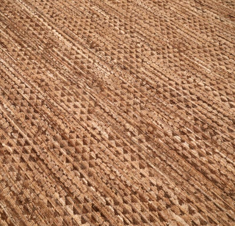 Afghano Tappeti Afghanistan Moroccan Area Rugs - Wool Brown Design - 96382 in vendita