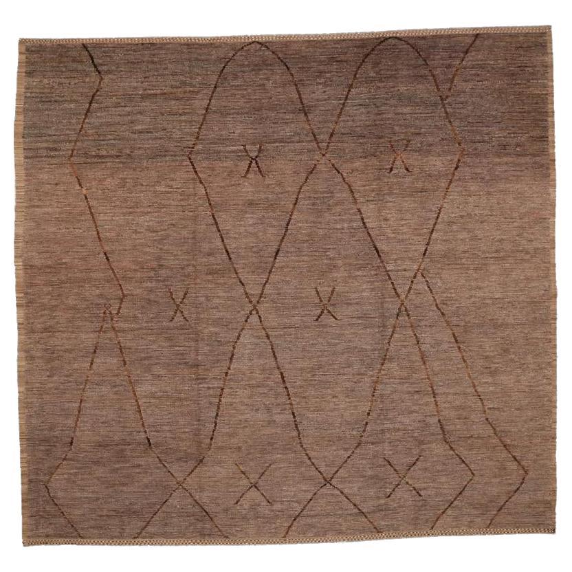 Afghanistan Marokkanische Teppiche - Wolle Brown Design - 98455