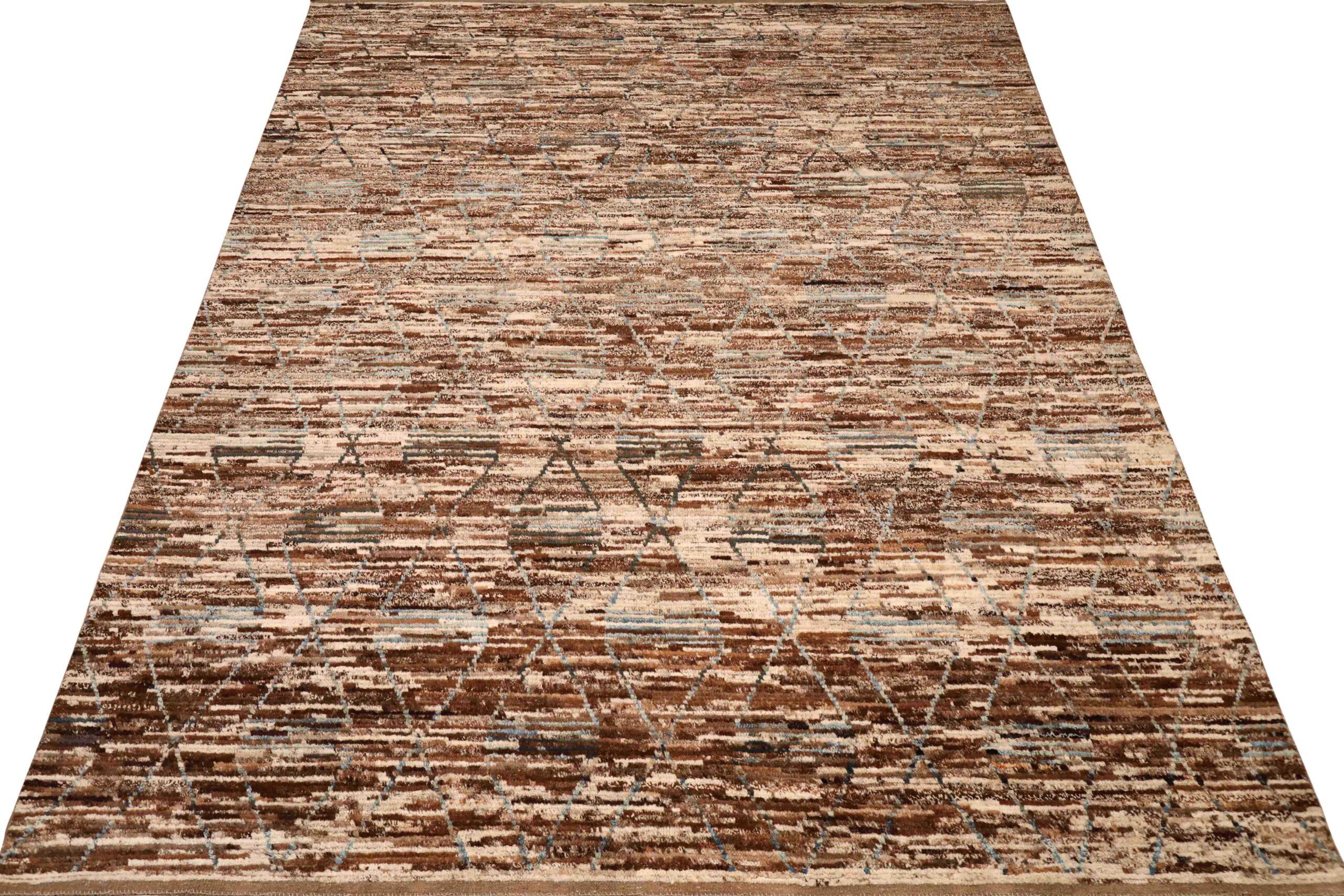 Discover the elegance of Afghanistan Moroccan featuring Area Rugs in Circa 1990. Designed with Wool and BrownGrayIvory, this exclusive design is perfect for enhancing your space.