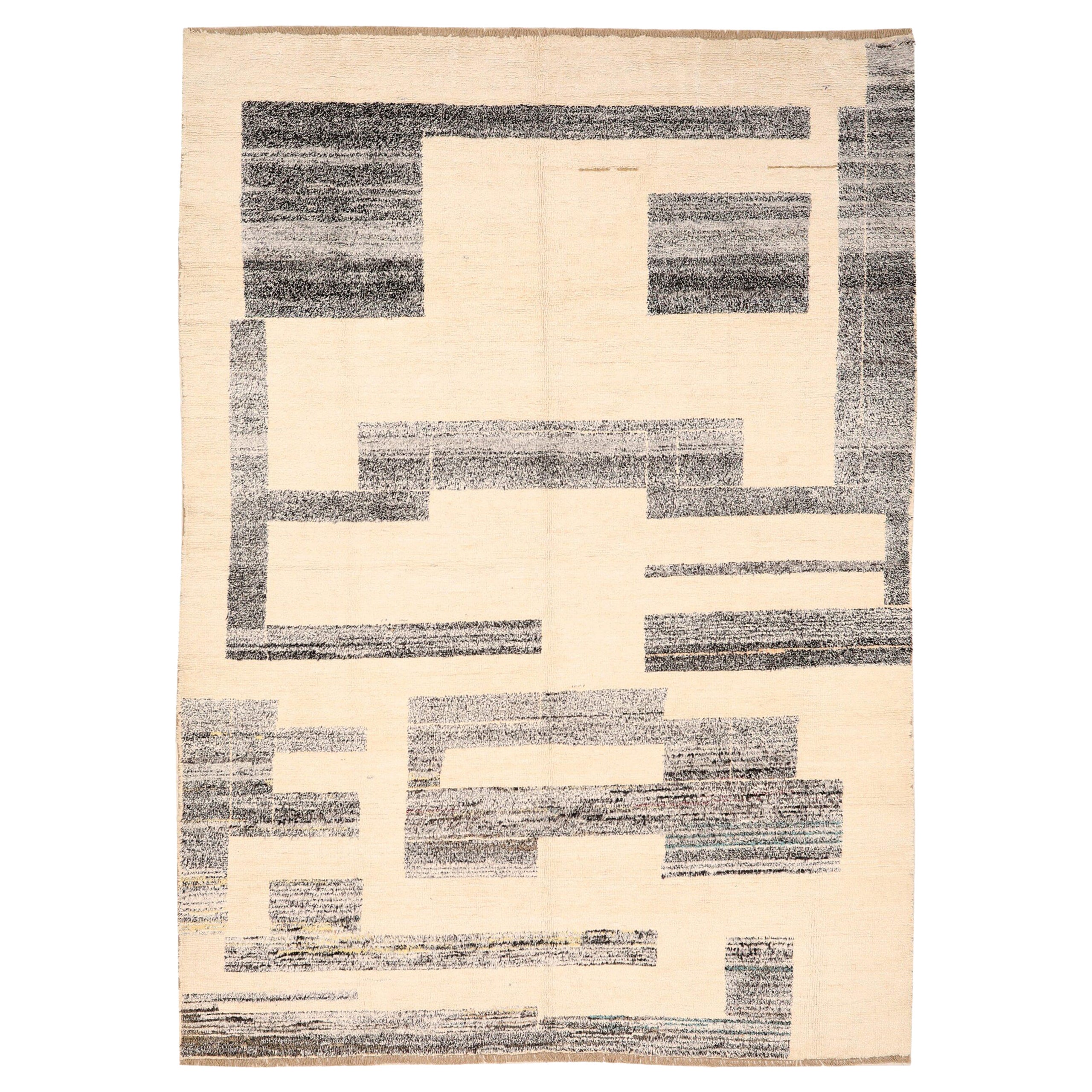 Tappeti Afghanistan Moroccan Area Rugs - Lana Marrone Avorio Design - 93788