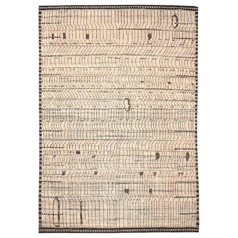 Tappeti Afghanistan Moroccan Area Rugs - Lana Marrone Avorio Design - 94349