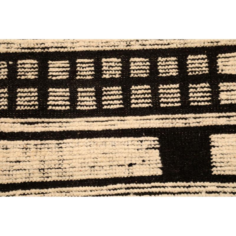 Tappeti Afghanistan Moroccan Area Rugs - Lana Marrone Avorio Design - 94351 In condizioni ottime in vendita a Dallas, TX