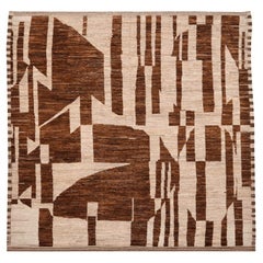 Tappeti Afghanistan Moroccan Area Rugs - Lana Marrone Avorio Design - 96371