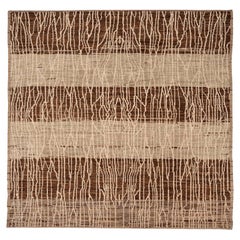 Tappeti Afghanistan Moroccan Area Rugs - Lana Marrone Avorio Design - 96375