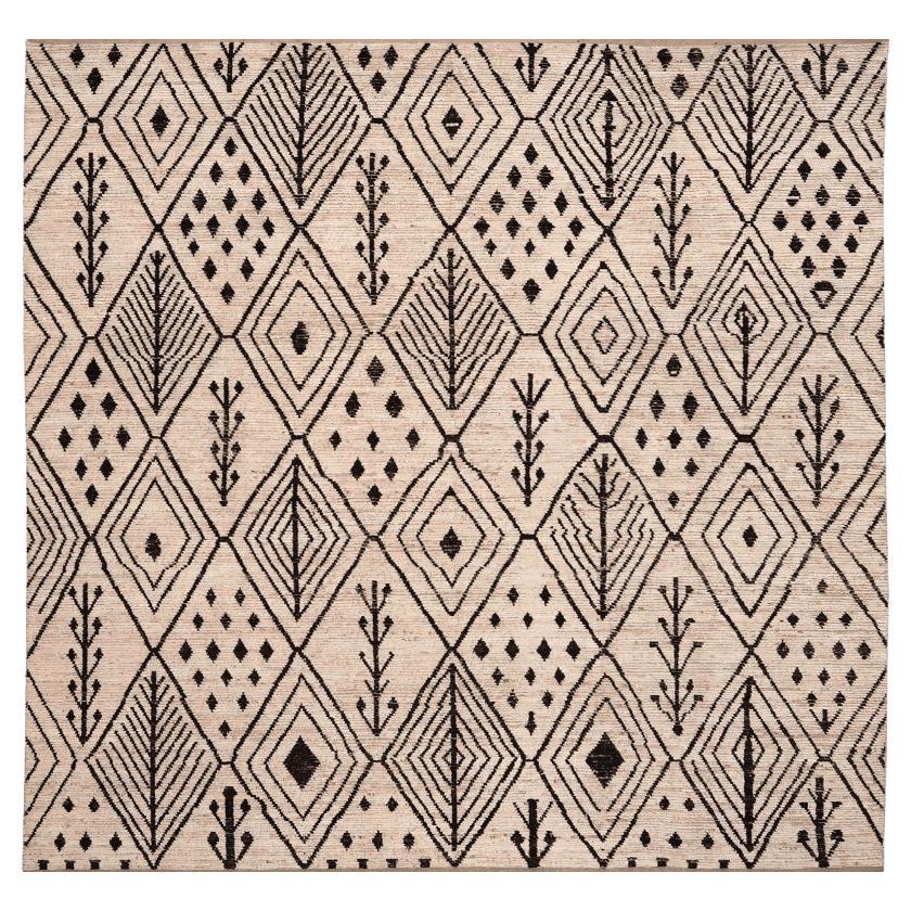 Tappeti Afghanistan Moroccan Area Rugs - Lana Marrone Avorio Design - 96381