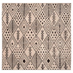 Tappeti Afghanistan Moroccan Area Rugs - Lana Marrone Avorio Design - 96381