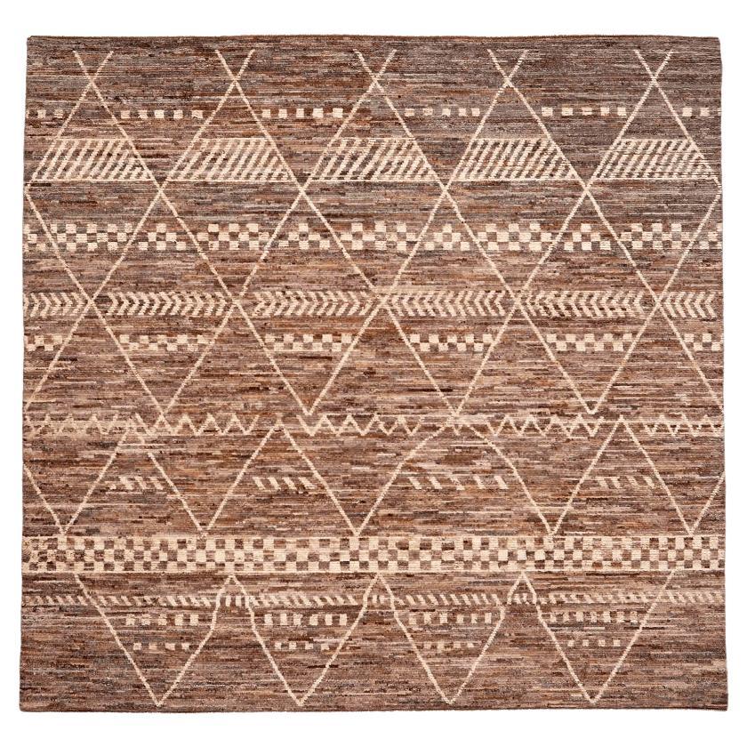 Tappeti Afghanistan Moroccan Area Rugs - Lana Marrone Avorio Design - 96384