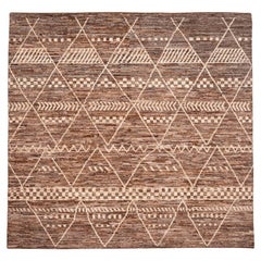 Tappeti Afghanistan Moroccan Area Rugs - Lana Marrone Avorio Design - 96384