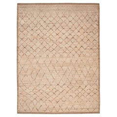 Tappeti Afghanistan Moroccan Area Rugs - Lana Marrone Avorio Design - 96391