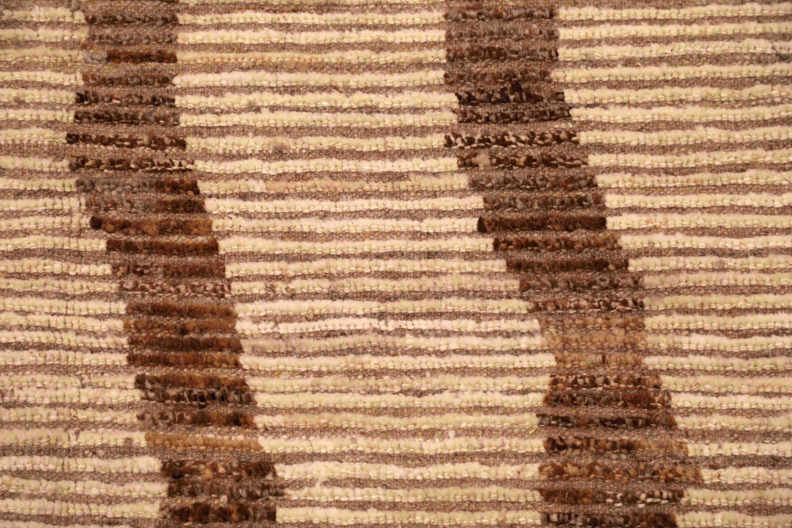 Afghanistan Marokkanische Teppiche - Wolle Braun Elfenbein Design - 96405 (Afghanisch) im Angebot