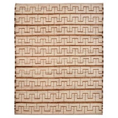 Tappeti Afghanistan Moroccan Area Rugs - Lana Marrone Avorio Design - 96412