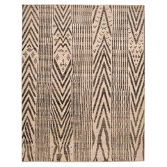 Tappeti Afghanistan Moroccan Area Rugs - Lana Marrone Avorio Design - 96434