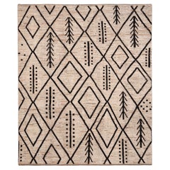 Tappeti Afghanistan Moroccan Area Rugs - Lana Marrone Avorio Design - 96449