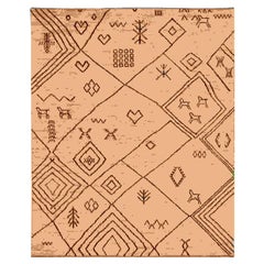 Tappeti Afghanistan Moroccan Area Rugs - Lana Marrone Avorio Design - 96453