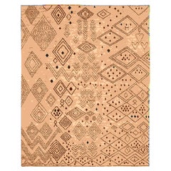 Tappeti Afghanistan Moroccan Area Rugs - Lana Marrone Avorio Design - 96454
