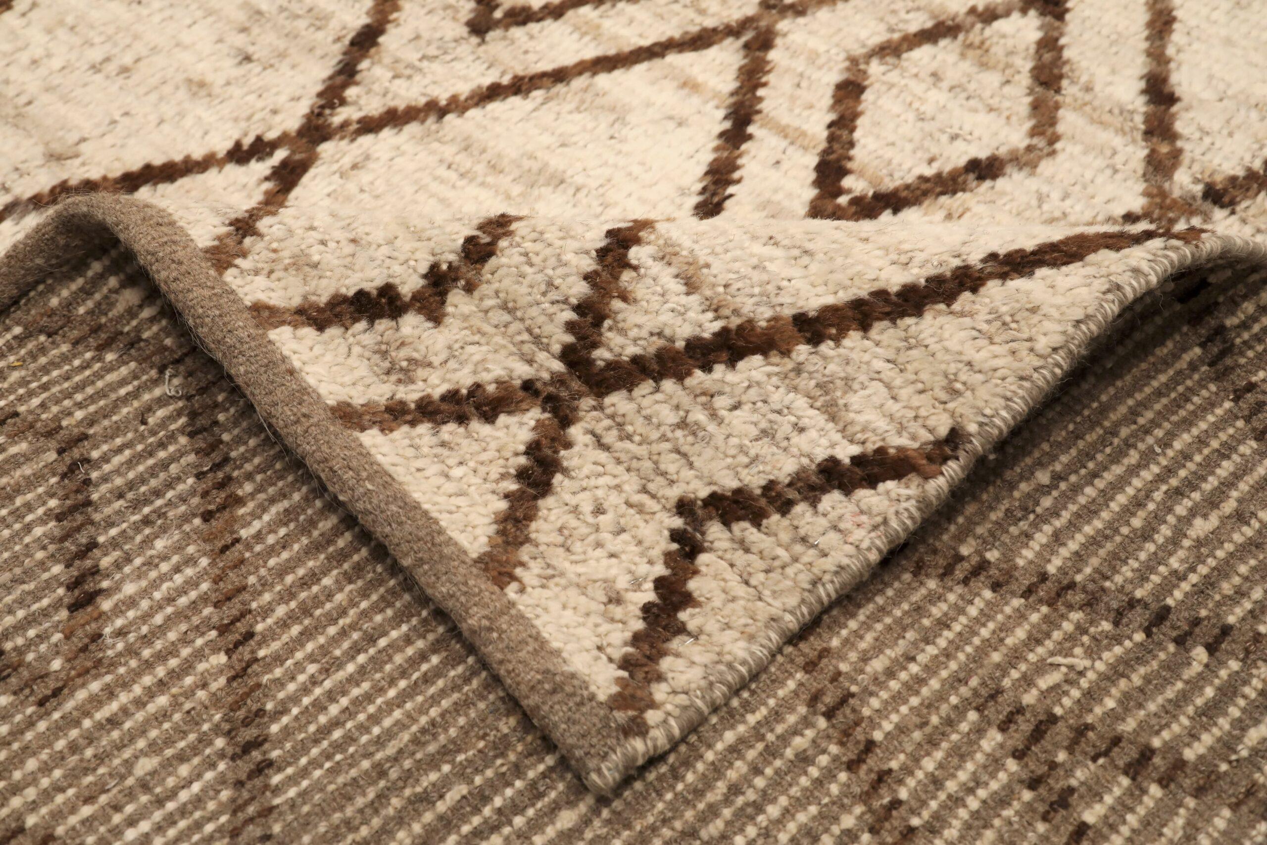 Afganistán Alfombras Marroquíes - Lana Marrón Diseño Marfil - 96461 Afgano en venta