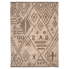 Tappeti Afghanistan Moroccan Area Rugs - Lana Marrone Avorio Design - 96462