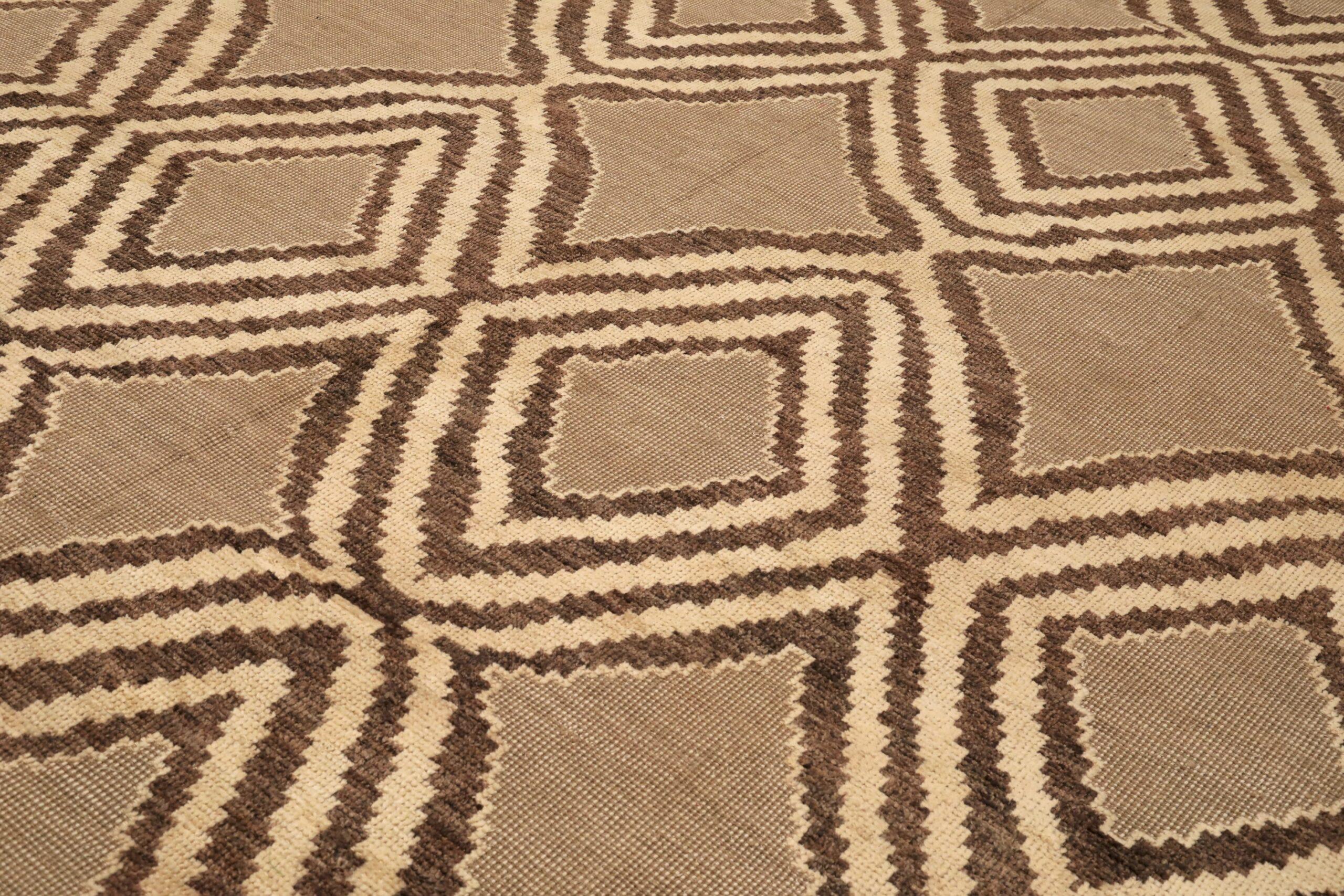 Afganistán Alfombras Marroquíes - Lana Marrón Diseño Marfil - 96465 Tribal en venta