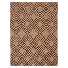 Tappeti Afghanistan Moroccan Area Rugs - Lana Marrone Avorio Design - 96465